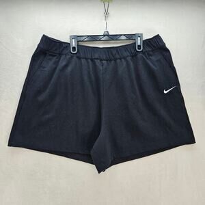 NIKE WOMEN'S PLUS 2X JERSEY EASY SHORTS BLACK DR5027-010